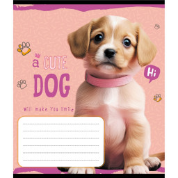 Тетрадь ученическая "Милый щенок" Leader 012-520132L-2 в линию, 12 листов Тетрадь ученическая "Милый щенок" Leader 012-520132L-2 в линию, 12 листов