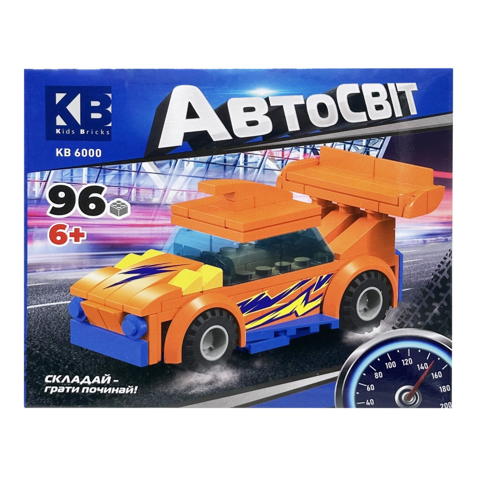 Детский конструктор-машинка Limo Toy KB 6000(Orange) от 6 лет, 96 деталей