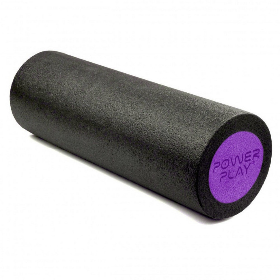 Массажный ролик (роллер) гладкий 4021 Fitness Roller PowerPlay PP_4021_BL/Purple_(30*15) 30x15 см