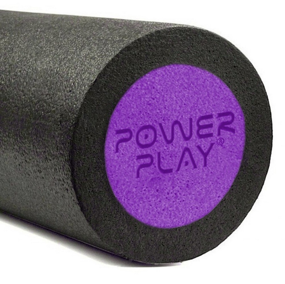 Массажный ролик (роллер) гладкий 4021 Fitness Roller PowerPlay PP_4021_BL/Purple_(30*15) 30x15 см