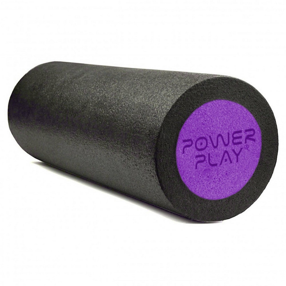 Массажный ролик (роллер) гладкий 4021 Fitness Roller PowerPlay PP_4021_BL/Purple_(30*15) 30x15 см