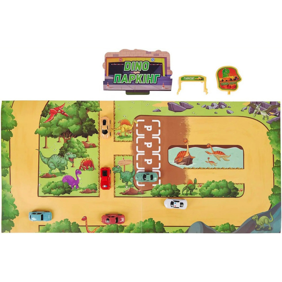 Игровой набор Паркинг Dino ZIPP Toys 3311A, электрический, 6 машинок