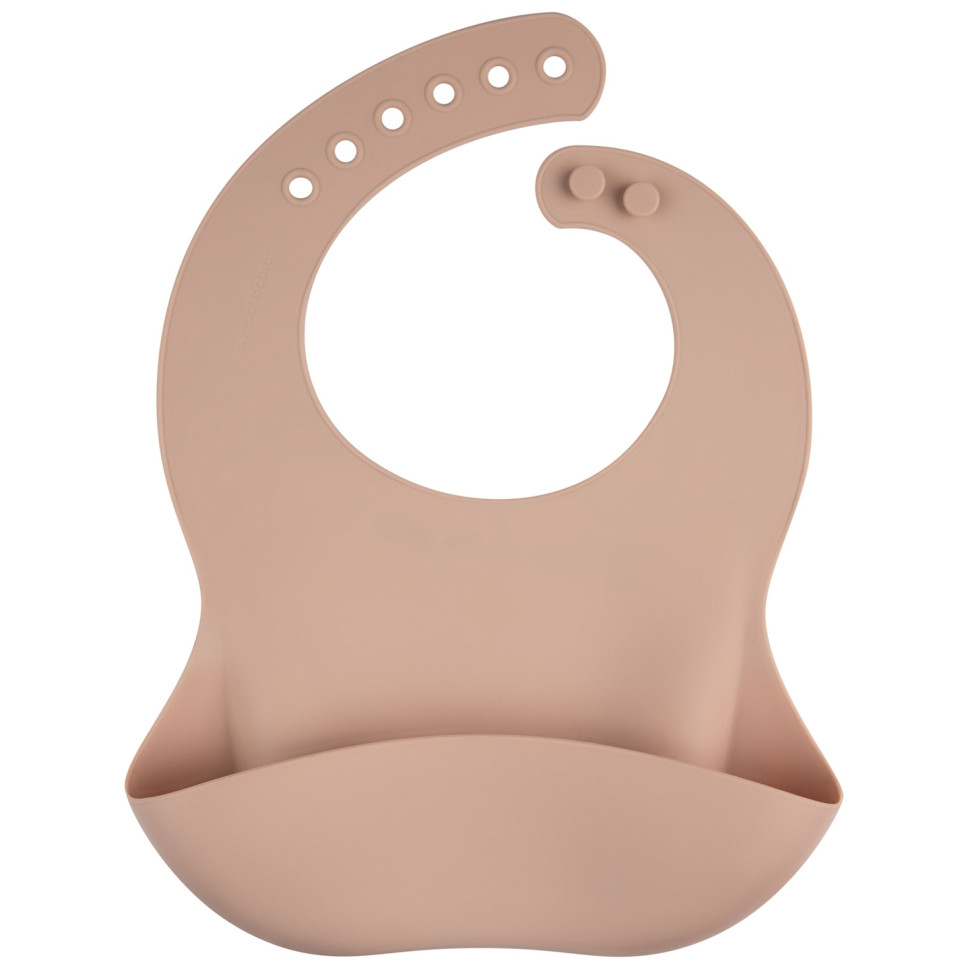 Дитячий силіконовий слинявчик з кишенькою Canpol babies 51/030_bei бежевий