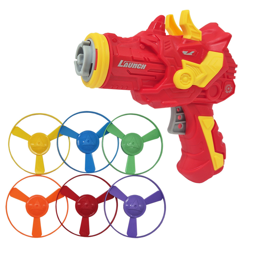 Розважальна гра-запускалка Динозаврик Bambi 123-1K4(Red) 6 дисків