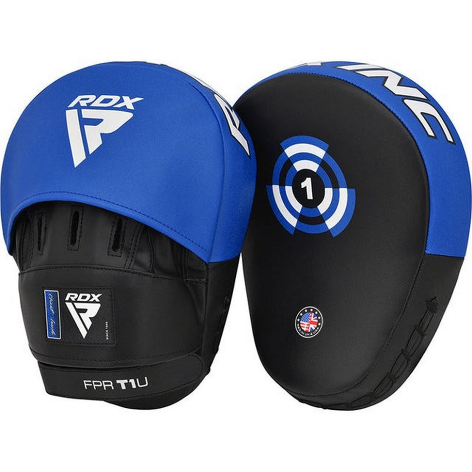 Лапы боксерские T1 Curved RDX Inc Limited FPR-T1UB, Blue/Black