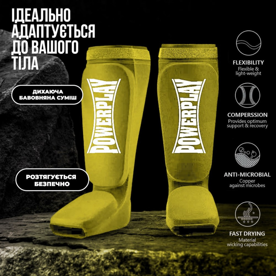 Защита голени и стопы 3054 Classic Shin PowerPlay PP_3054_M_Olive, размер M