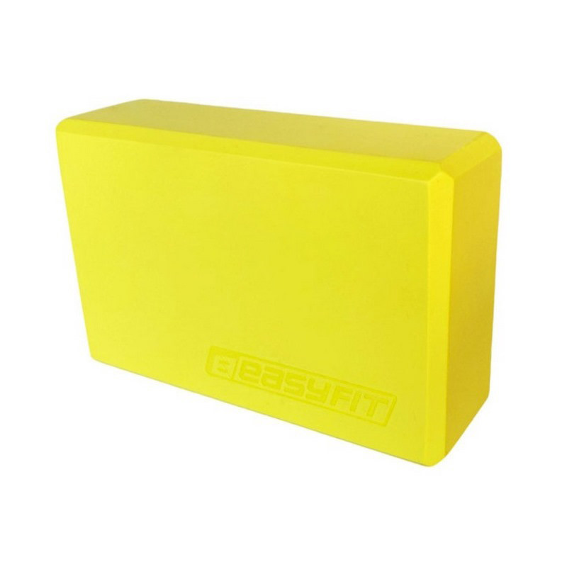 Блок для йоги EasyFit EF-1818-Y, Желтый 23 х 15,5 х 7,5 см