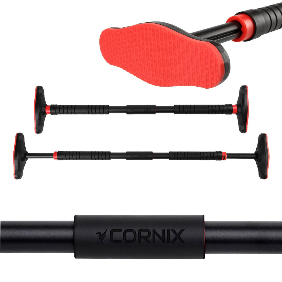 Турнік розсувний Pro Cornix XR-0284 Black/Red, розмір 90 х 130 см
