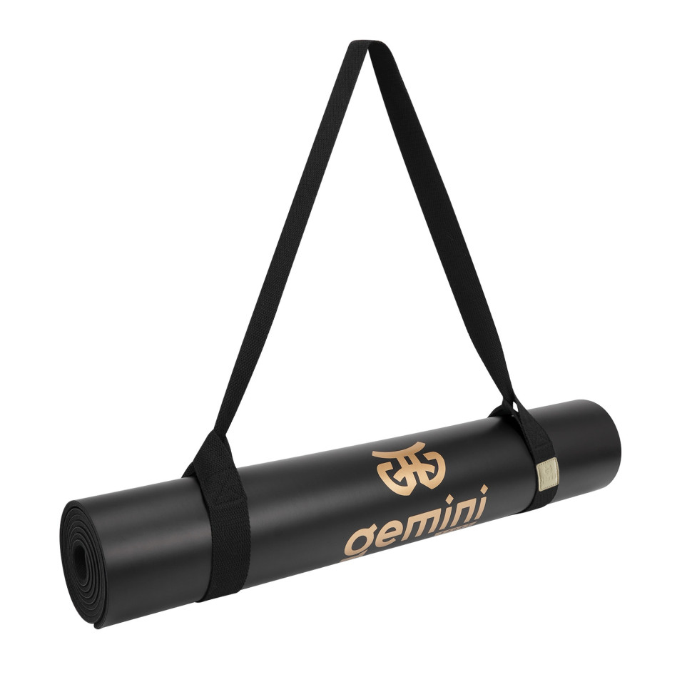 Килимок для йоги каучуковий Pro Gemini Sport PUY-3900-8 поліуретан 183x68x0,5 см, чорний