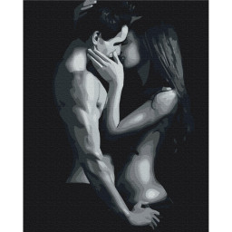 Картина по номерам "Черно-белая страсть" Brushme BS52400, 40х50 см