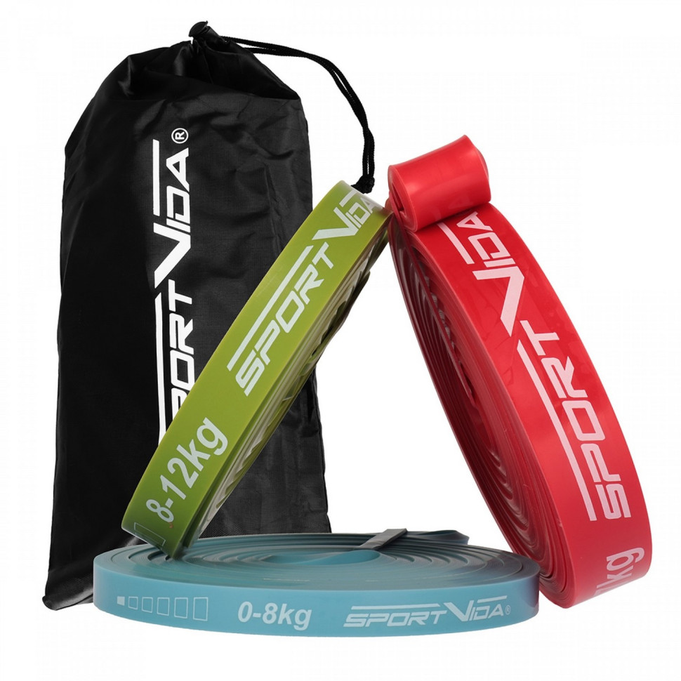 Еспандер-петля Power Band SportVida SV-HK0340, 3 шт 0-17 кг