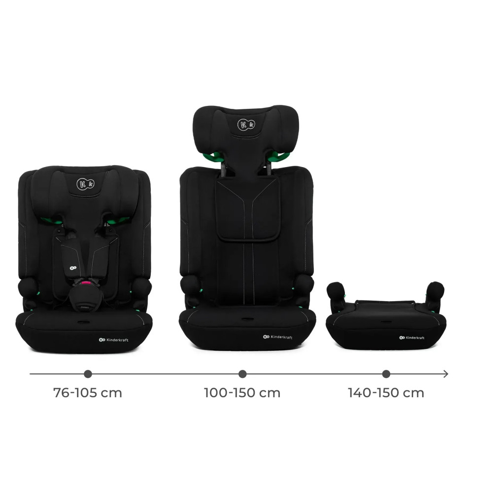 Дитяче автокрісло Kinderkraft KCICOM00BLK0000 i-Comfy, i-Size, Black