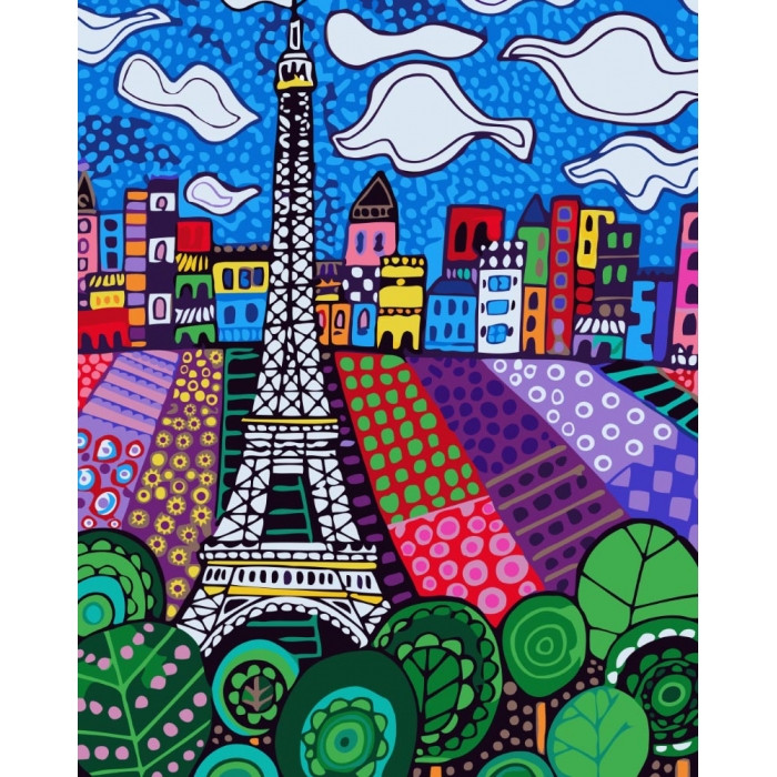 Картина за номерами. Букет "Хмари в Парижі" 40*50см KHO2165 по цене 240 грн.