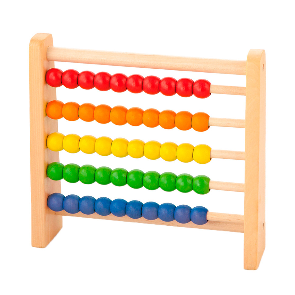 Деревянные счеты Viga Toys 54224, 5 рядов по 10 косточек