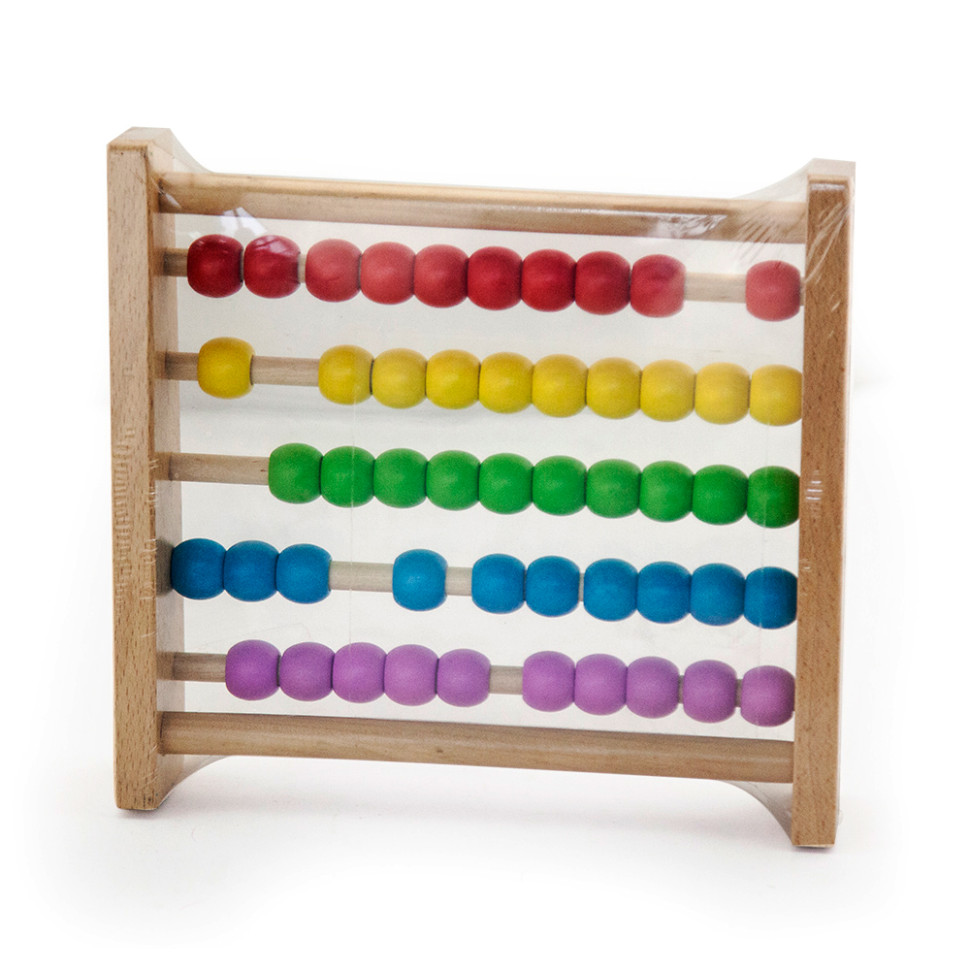 Деревянные счеты Viga Toys 54224, 5 рядов по 10 косточек