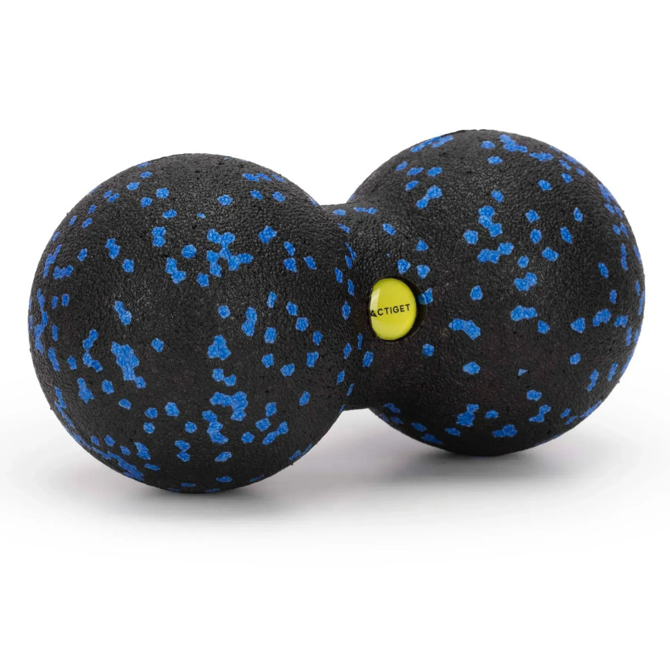 Масажний м'яч подвійний Actiget ACT0097 EPP, Black/Blue 8x16 см