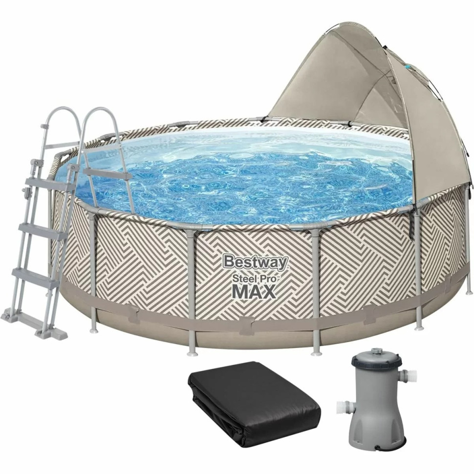 Басейн каркасний круглий Bestway 561FY 396х107 см, 11133 л, фільтр-насос