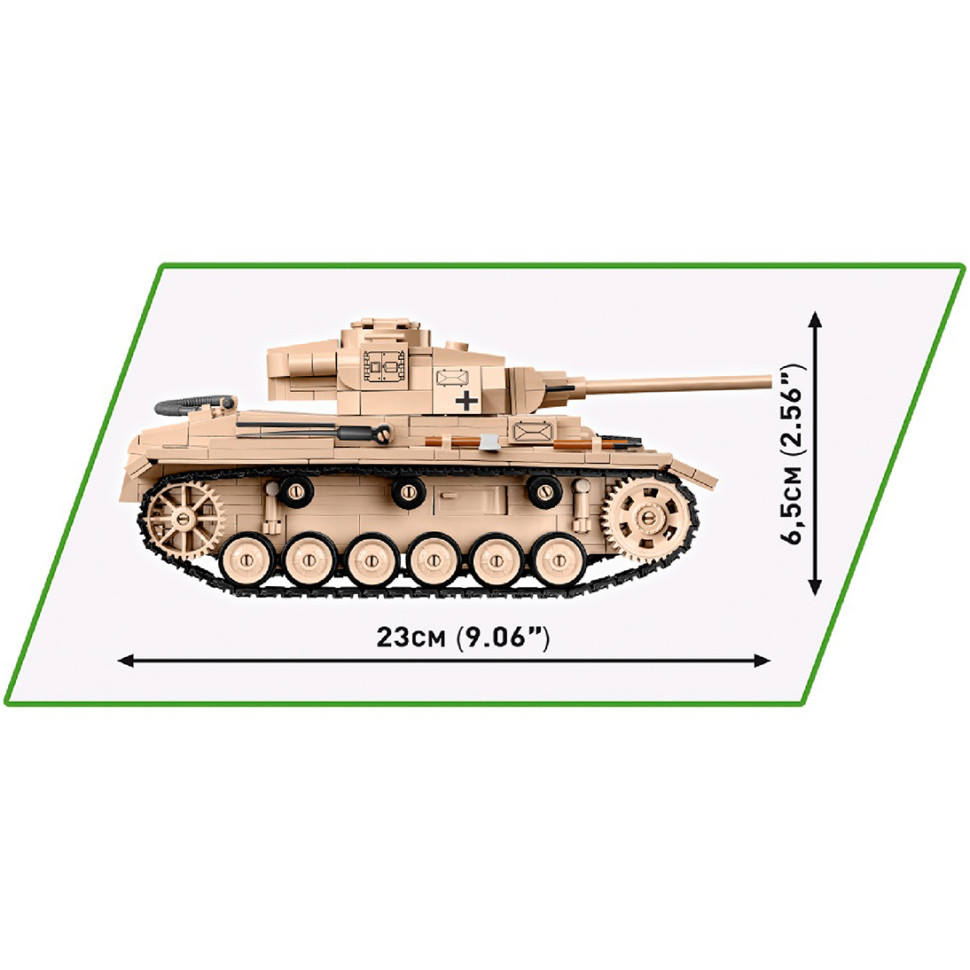 Конструктор Танк Panzer III Вторая Мировая Война COBI COBI-2562, 780 деталей