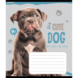 Тетрадь ученическая "Милый щенок" Leader 012-520132L-3 в линию, 12 листов Тетрадь ученическая "Милый щенок" Leader 012-520132L-3 в линию, 12 листов