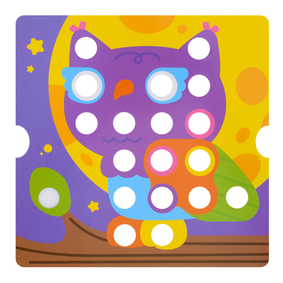 Розвиваюча мозаїка Button Idea Bambi YG898-6, 46 деталей, картки 12 штук