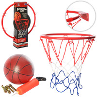 Игровой набор Баскетбол Profi MR 0166 кольцо, сетка, мяч, насос 32х39х7 см