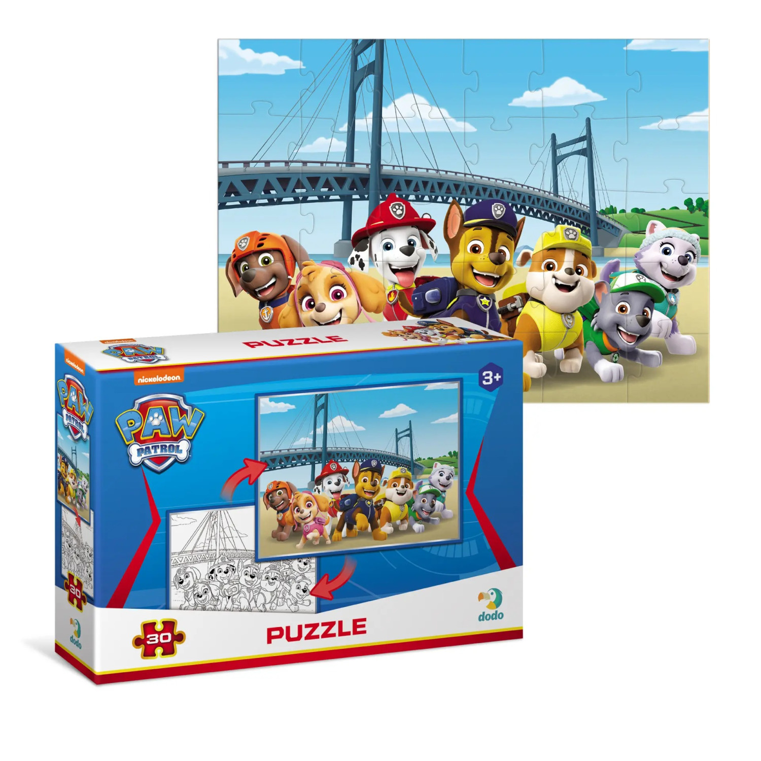 Детские Пазлы 2 в 1 Paw Patrol "Щенячий патруль" DoDo 200159 30 ...