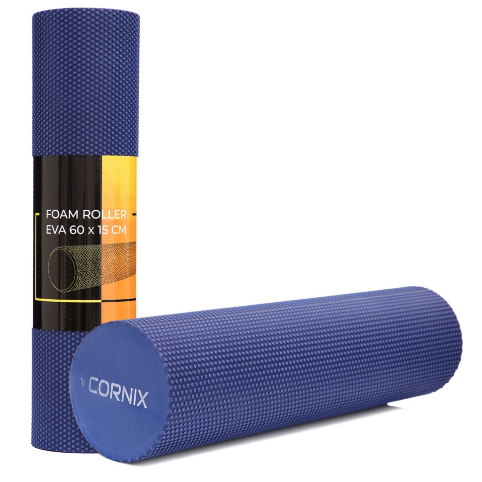 Масажний ролик (валик, ролер) Cornix XR-0309 Navy Blue 60 x 15 см