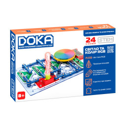 Електронний конструктор "СВІТЛО ТА КОЛІР RGB" DOKA D70700 світло