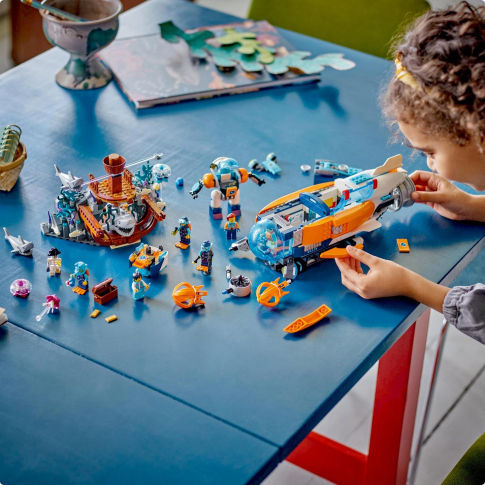 Конструктор Подлодка для глубоководных исследований City Exploration LEGO 60379, 842 детали