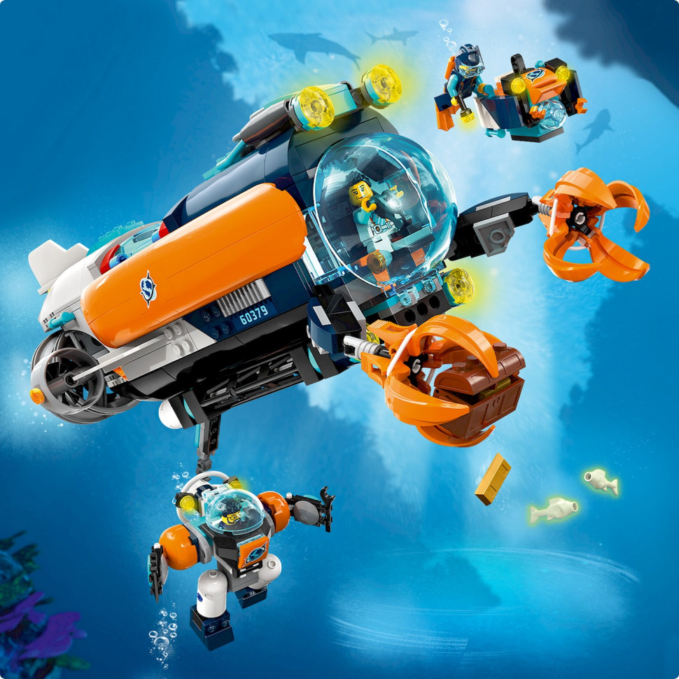 Конструктор Подлодка для глубоководных исследований City Exploration LEGO 60379, 842 детали
