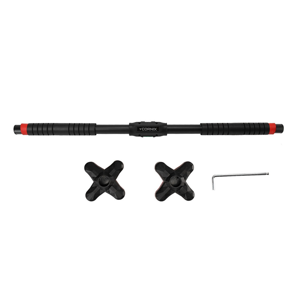 Турнік розсувний Pro+ Cornix XR-0288 Black/Red, розмір 100 х 150 см