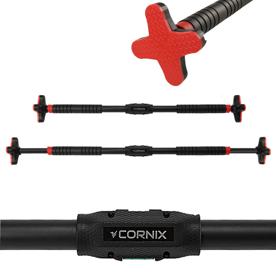 Турнік розсувний Pro+ Cornix XR-0288 Black/Red, розмір 100 х 150 см