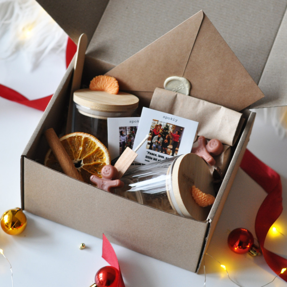 Новорічний набір для створення свічки «Друзі» L SP2468 на дві свічки