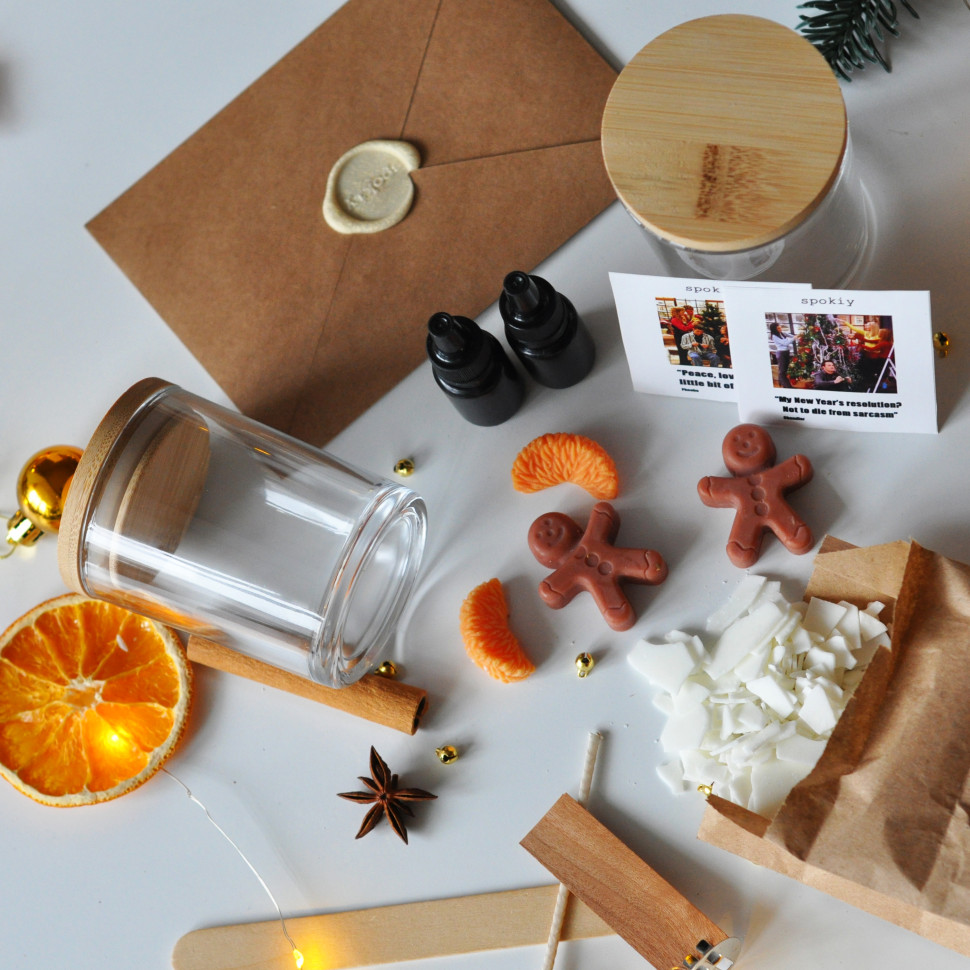 Новорічний набір для створення свічки «Друзі» L SP2468 на дві свічки