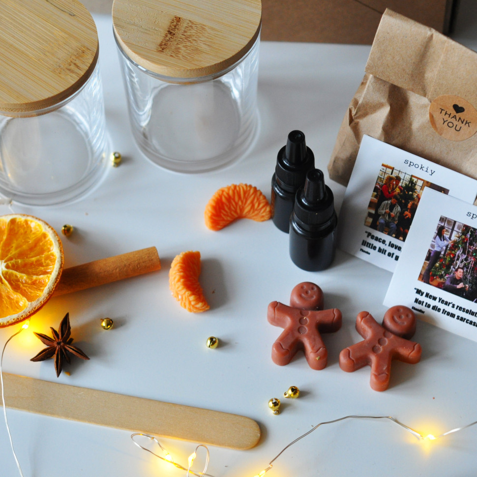 Новорічний набір для створення свічки «Друзі» L SP2468 на дві свічки