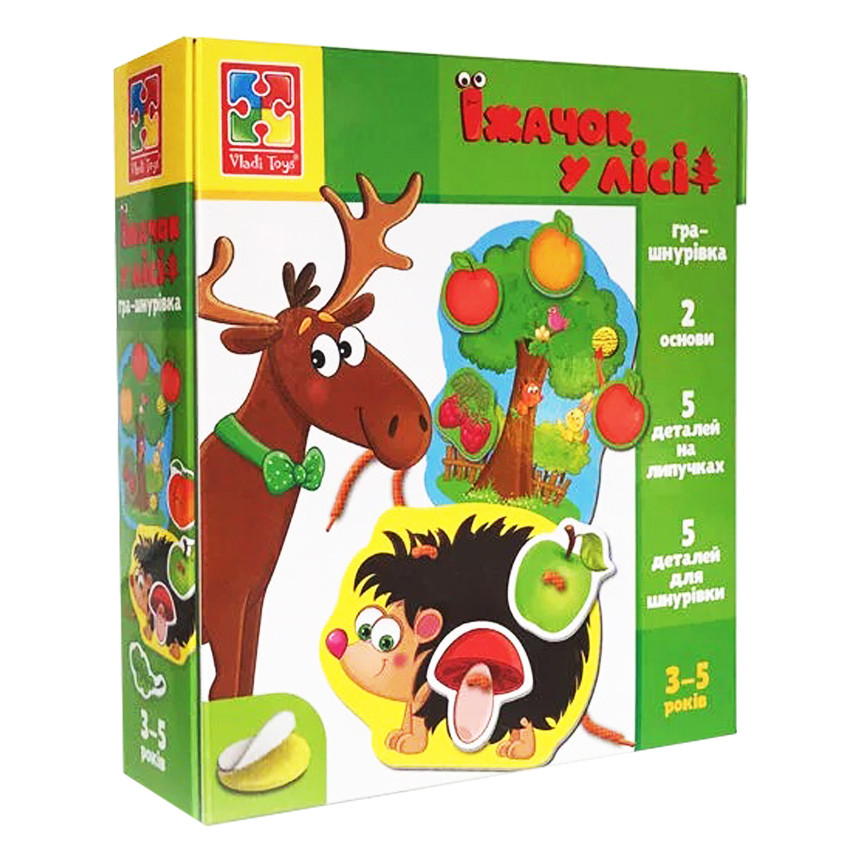 Настольная игра-шнуровка с липучками 