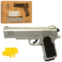 Пистолет игрушечный металл ZM25 пульки в кор.21,5*15,5*4,5см