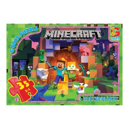 Пазл детский "Minecraft" Майнкрафт G-Toys MC787, 35 элементов