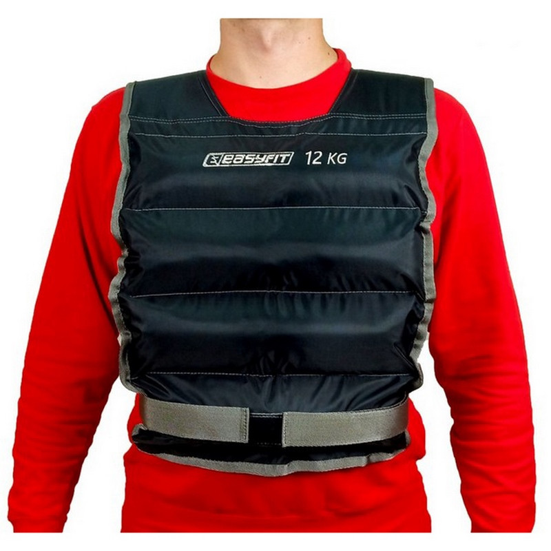 Жилет утяжелительный EasyFit EF-VST-12 черный 12 кг