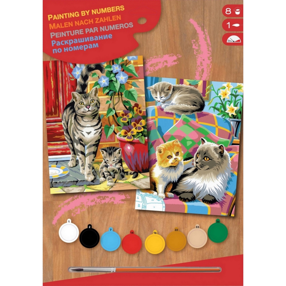 Набір для творчості Sequin Art PAINTING BY NUMBERS JUNIOR-PAIRS Коти SA0213