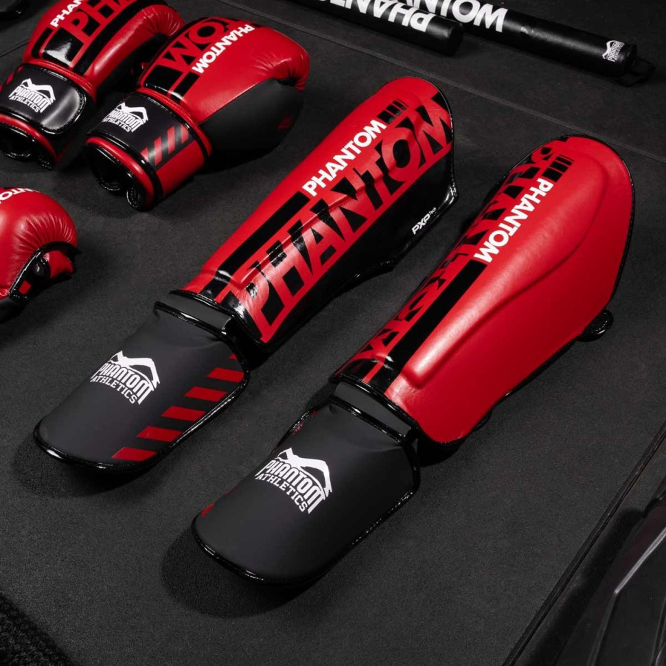 Защита голени и стопы APEX Striking Phantom PHSG2730-SM Red, S/M