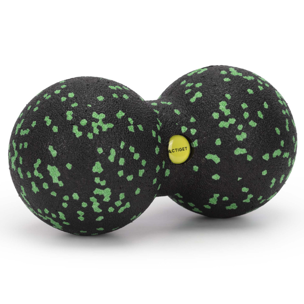 Масажний м'яч подвійний Actiget ACT0098 EPP, Black/Green 8x16 см