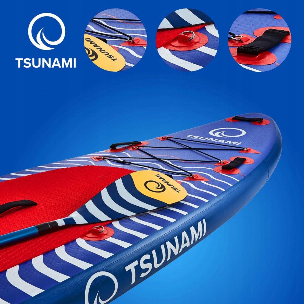 Надувна SUP дошка Tsunami T04 з веслом Wave 350 см