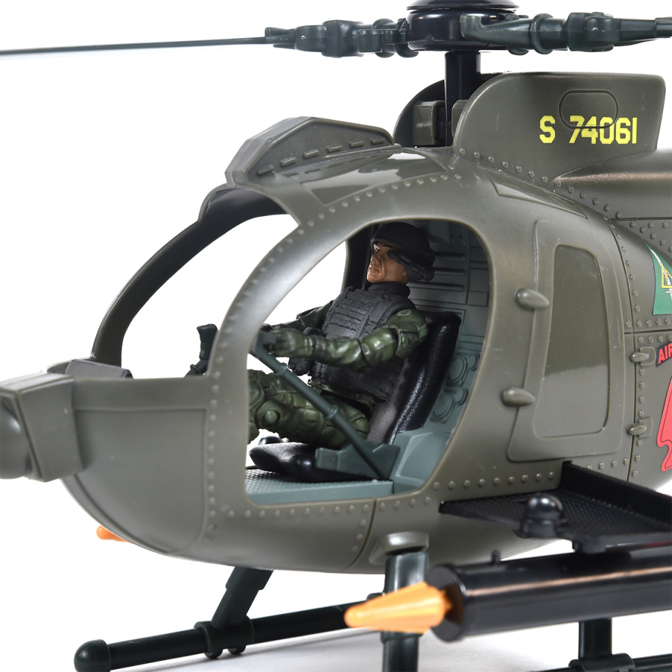 Ігровий набір Багатофункціональний вертоліт MH-6 ELITE FORCE 101860 мотоцикл, фігурки