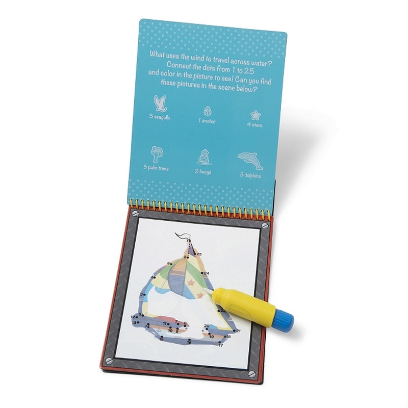 Детская водная раскраска по точкам 