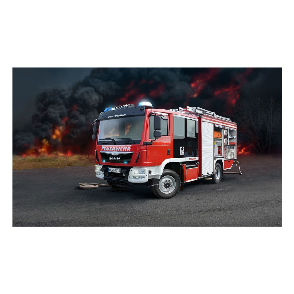 Збірна модель-копія Пожежна машина VARUS 4x4 Revell RVL-07452 рівень 4, 1:24