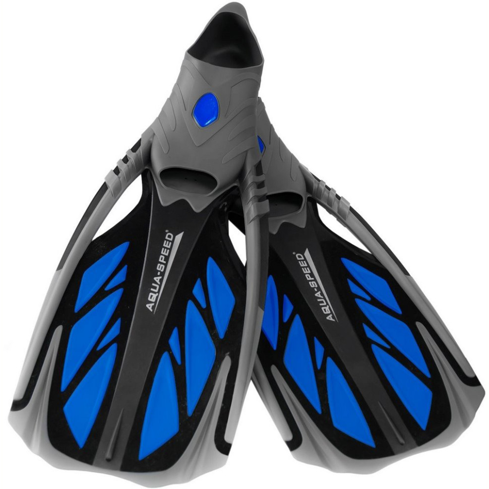 Ласты INOX Aqua Speed 553-11-38-39 синий, черный, серый, размер 38-39