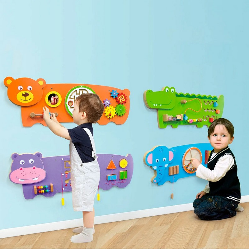 Бизиборд детский Крокодильчик Viga Toys 50469FSC