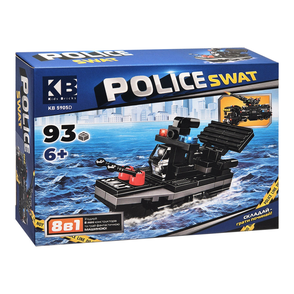 Детский конструктор Police SWAT Limo Toy KB 5905D пластик, 93 детали