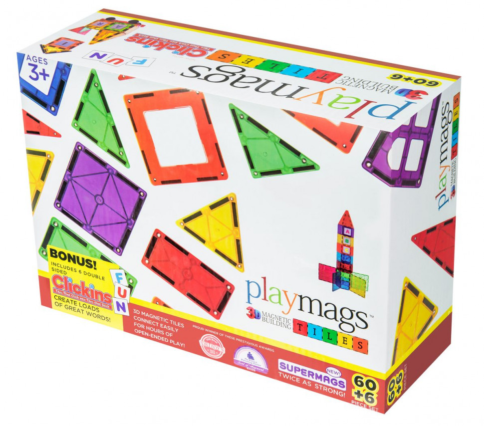 Конструктор з магнітами Playmags магнітний набір 60 ел. PM158